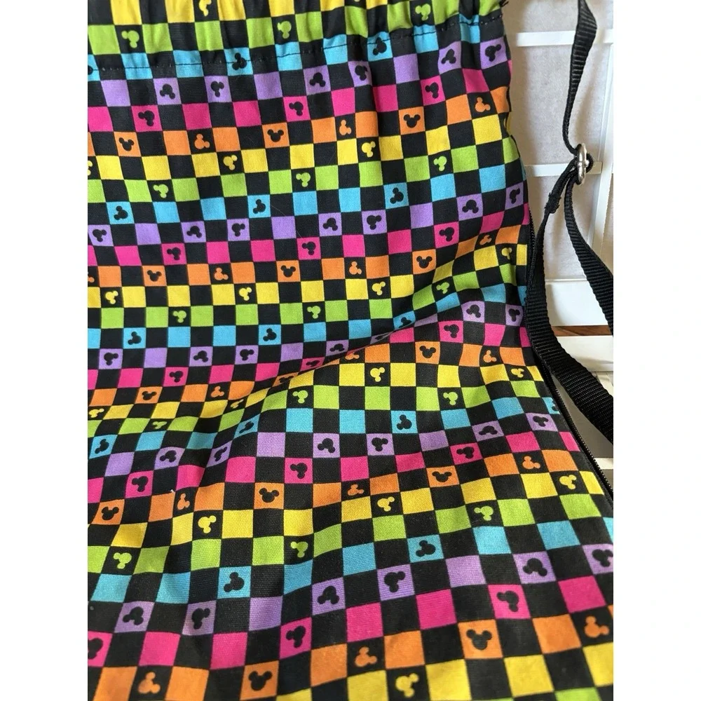Disney Parks Exclusive Mickey‎ Drawstring Backpack Rainbow/Pride  Adjustable